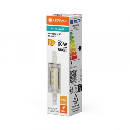 Ledvance R7s Slim Line LED 78mm Stab Lampe 7W wie 60W warmweißes Licht